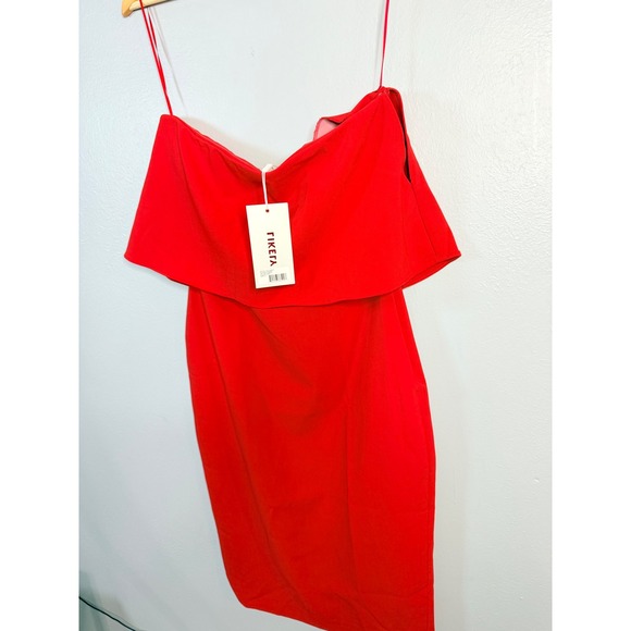 Likely Driggs Strapless Dress Scarlet Red Size 8 NWT - Picture 6 of 10